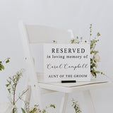 Reserved In Loving Memory | THE TAYLOR